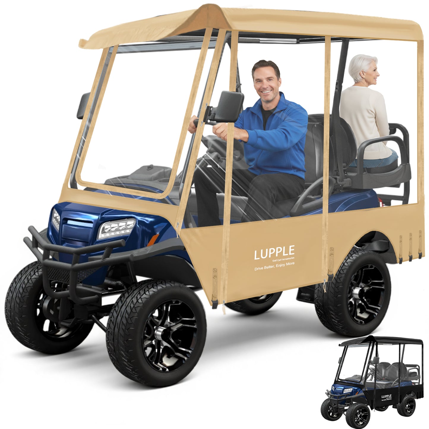 Universal 4 Passenger Golf Cart Enclosure Extended Roof 94.5"