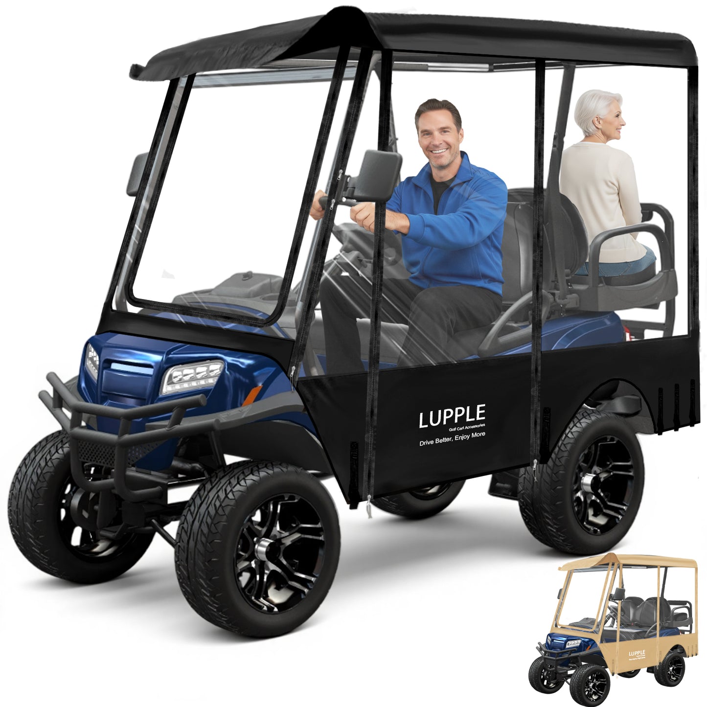 Universal 4 Passenger Golf Cart Enclosure Extended Roof 94.5"