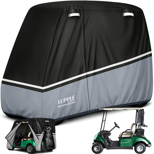 2 Passenger Golf Cart Cover for Yamaha Drive2 G29 ICON i20, Universal 2 Seat Weather Cover for 72" Roof Models