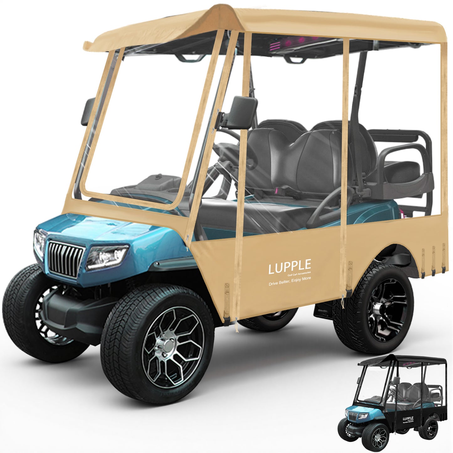 4 Passenger Golf Cart Enclosures for Evolution D5 Ranger/Maverick 2+2 Plus, for Evolution Classic/Forester 4 Plus