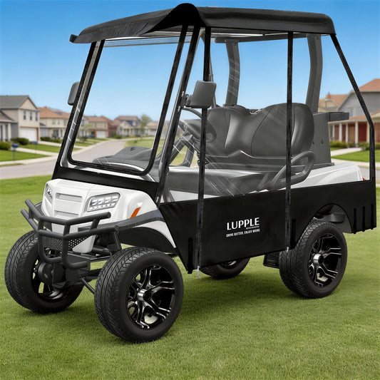 2 Passenger Golf Cart Enclosure for EZGO TXT/RXV, Fits 57–61" Short Roofs