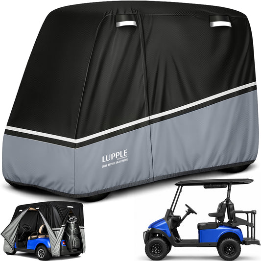 4 Passenger Golf Cart Cover for Club Car Onward Tempo EZGO TXT RXV Yamaha G29, 2+2 Weather Cover for 78"-84" Roofs