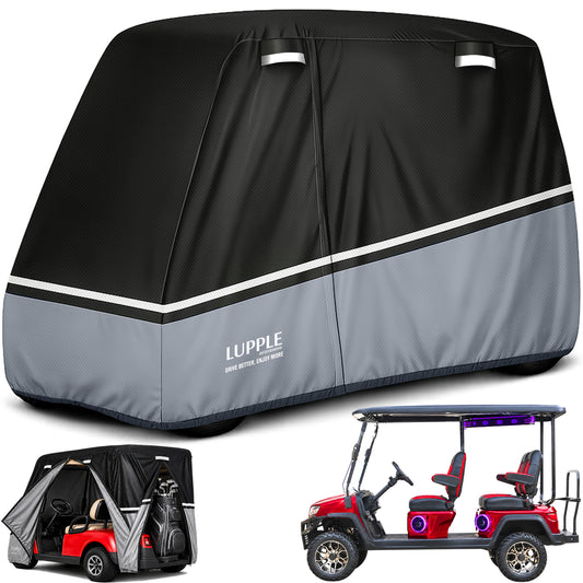 4 Passenger XL Golf Cart Cover for ICON i40, Club Car Precedent, Evolution Ranger/Maverick, Lifted 85"-92" Long Roof