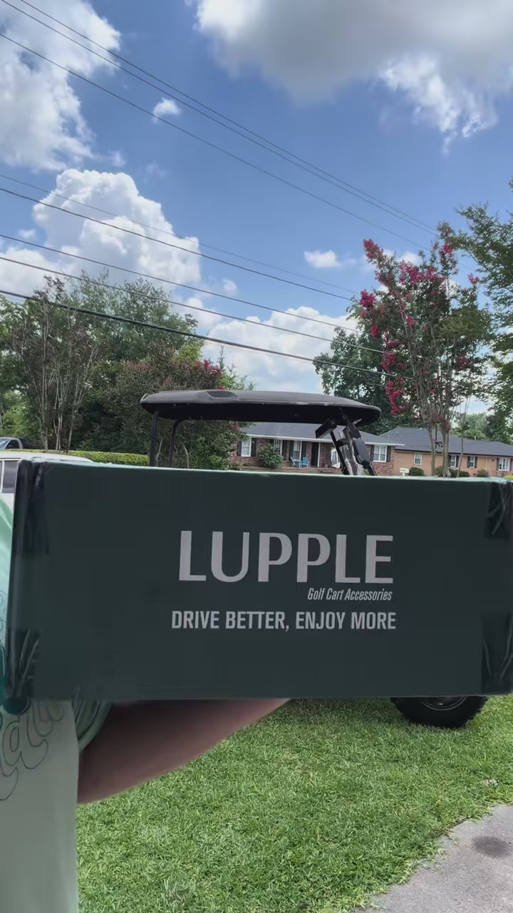 Installation video by @notsoswifttaylors featuring a Club Car DS 2+2 golf cart enclosure